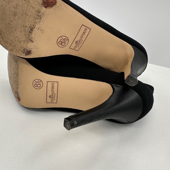 Fergalicious Stretch-Knit Sock Ankle Boots Stiletto Heel Open Toe sz 8.5 Bootie - Picture 11 of 11